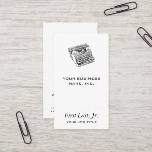  onderhoutverdringerige schrijfmachine visitekaartje