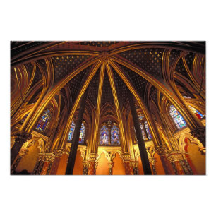 Onderkerk van La Sainte-Chapelle, Parijs, Foto Afdruk