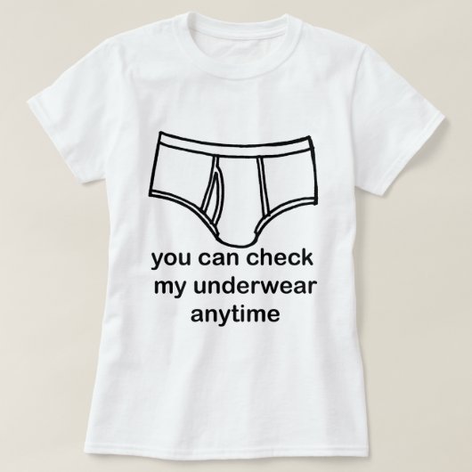 Onderkleding controleren t-shirt (Design voorkant)