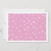 Onderland Winter Pink Snowflakes Foto Wonderland Kaart (Achterkant)