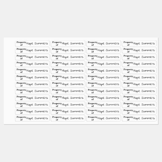 Onderliggende eigenschap van Sjabloon aanpassen Labels (Vel)