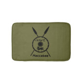 Ondermaats Maccabee-schild en luidsprekers Badmat (Voorkant)