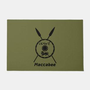 Ondermaats Maccabee-schild en luidsprekers Deurmat