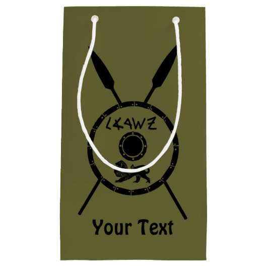 Ondermaats Maccabee-schild en luidsprekers Klein Cadeauzakje (Voorkant)