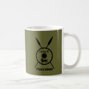 Ondermaats Maccabee-schild en luidsprekers Koffiemok