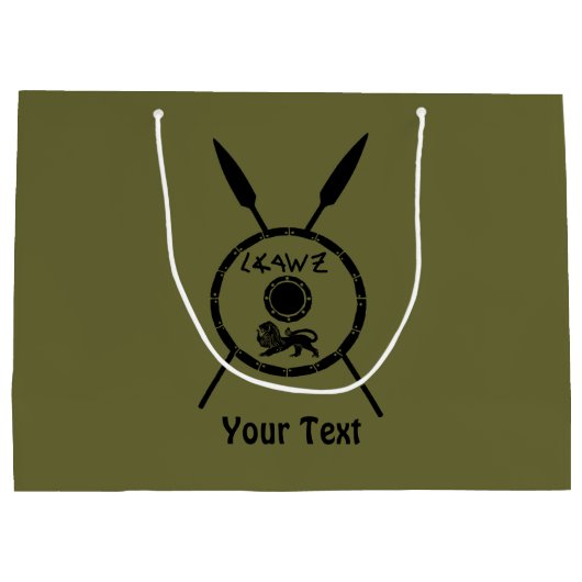 Ondermaats Maccabee-schild en luidsprekers Large Cadeauzakje (Achterkant)