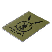 Ondermaats Maccabee-schild en luidsprekers Notitieboek (Linkerzijde)