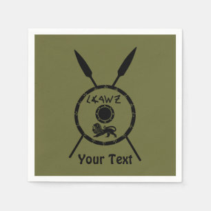 Ondermaats Maccabee-schild en luidsprekers Servet