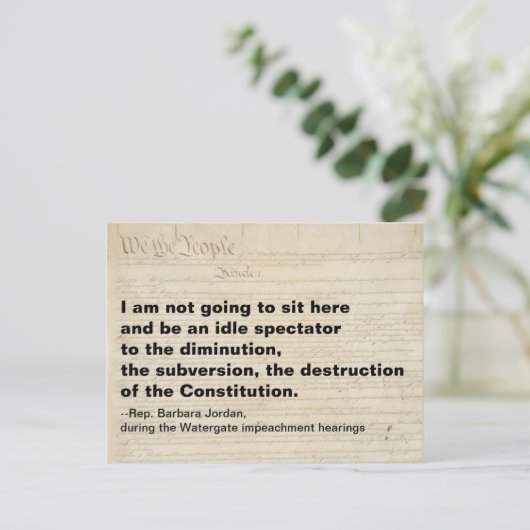 Ondermijning en vernietiging van de grondwet briefkaart (Staand voorkant)