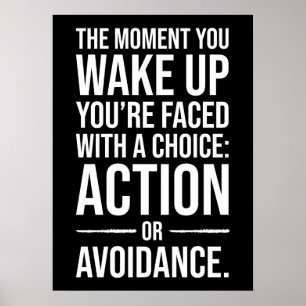 Onderneem actie - Gym, drukte, succes Motivatie Poster