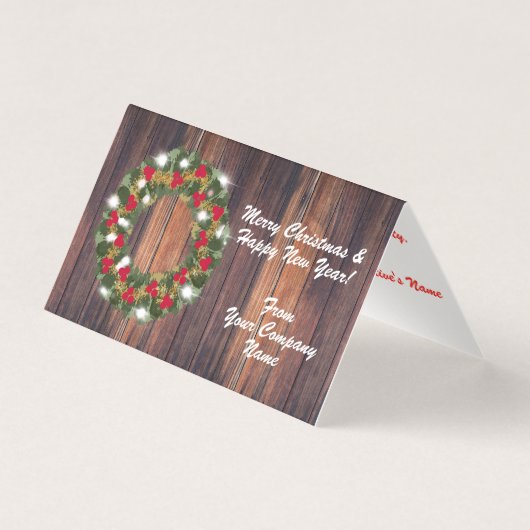 Ondernemend | Kerstkrans voor klanten Kaart (Voorkant)