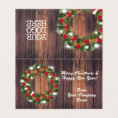 Ondernemend | Kerstkrans voor klanten Kaart (Buitenkant ongevouwen)