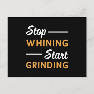 Ondernemer Stop zeuren Start Grinding Business Briefkaart