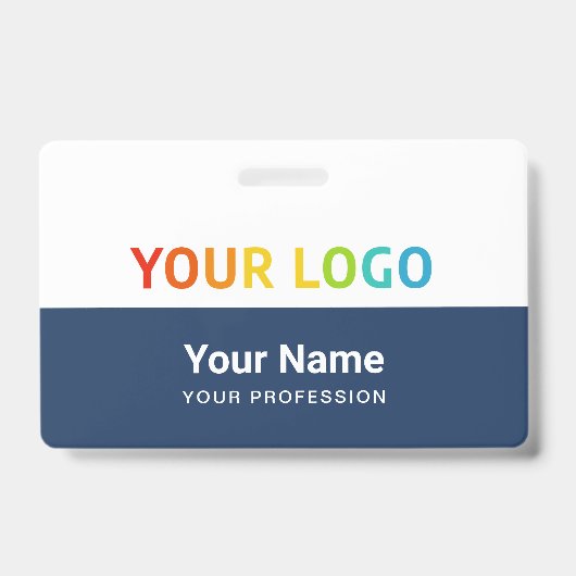 Onderneming Gealigneerde Logo identiteitskaart | A Badge (Voorkant)