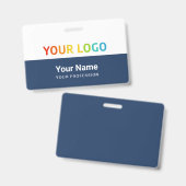 Onderneming Gealigneerde Logo identiteitskaart | A Badge (Voor- en achterkant)