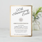 ONDERNEMING JUBILEUM PARTIJ modern zakelijk goud Kaart (Staand voorkant)