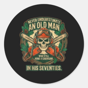 Onderschat een man die Chaigovernment runt Ronde Sticker