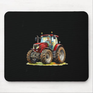 Onderschat een oude man rijdt een tractor op zijn muismat