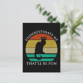 Onderschat me. Dat wordt leuk Briefkaart (Staand voorkant)