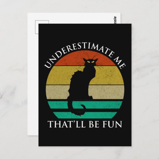 Onderschat me. Dat wordt leuk Briefkaart (Voorkant / Achterkant)