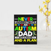 Onderschat nooit een autisme vader - autisme Aware Kaart (Gele Bloem)