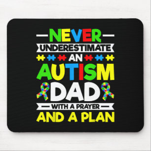 Onderschat nooit een autisme vader - autisme Aware Muismat