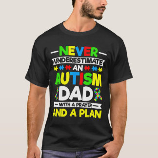 Onderschat nooit een autisme vader - autisme Aware T-shirt