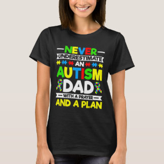 Onderschat nooit een autisme vader - autisme Aware T-shirt