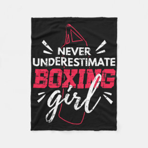 Onderschat Nooit Een Boksmeisje Mma Kickboksen B Fleece Deken
