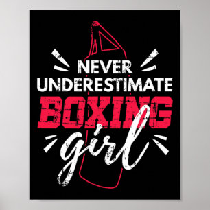 Onderschat Nooit Een Boksmeisje Mma Kickboksen B Poster