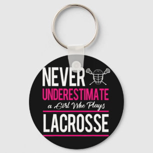 Onderschat nooit een gril die Lacrosse Lacr speelt Sleutelhanger