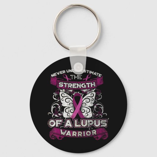 Onderschat nooit een Lupus Warrior U kunt een Sleutelhanger (Voorkant)