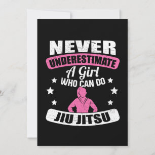 Onderschat nooit een meisje dat Jiu Jitsu kan doen Kaart