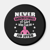 Onderschat nooit een meisje dat Jiu Jitsu kan doen Magneet (Voorkant)