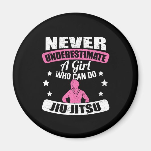 Onderschat nooit een meisje dat Jiu Jitsu kan doen Magneet (Voorkant)