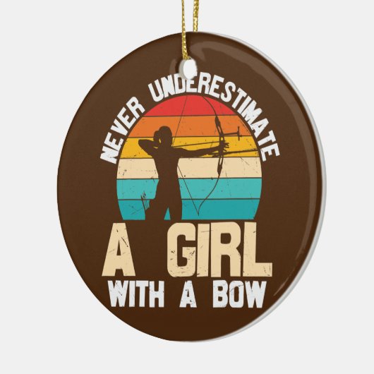 Onderschat nooit een meisje met een boogarchitectu keramisch ornament (Links)