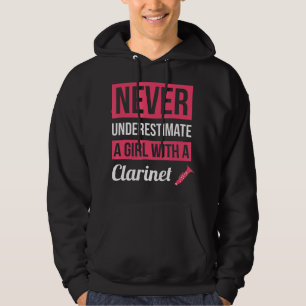 Onderschat nooit een meisje met een klarinet deze hoodie