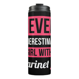 Onderschat nooit een meisje met een klarinet deze thermosbeker