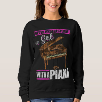 Onderschat Nooit Een Meisje Met Een Piano Muzikant Trui