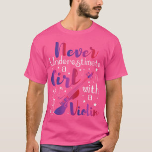 Onderschat nooit een meisje met een viool - Violin T-shirt