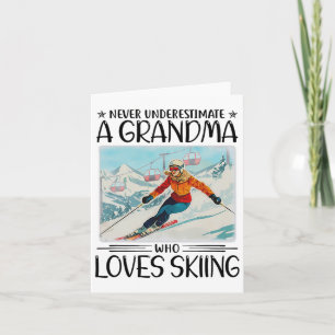 Onderschat nooit een oma die van skiën houdt kaart