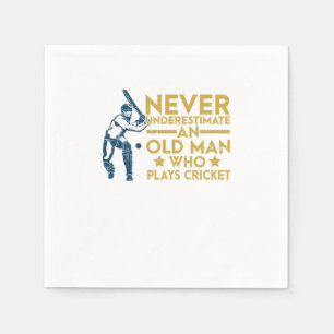 Onderschat nooit een oud Man dat cricket speelt Servet
