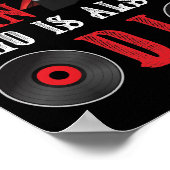 Onderschat nooit een oud Man dat ook een DJ is Poster (Hoek)