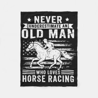 Onderschat nooit een oud Man dat van paardenrak ho Fleece Deken