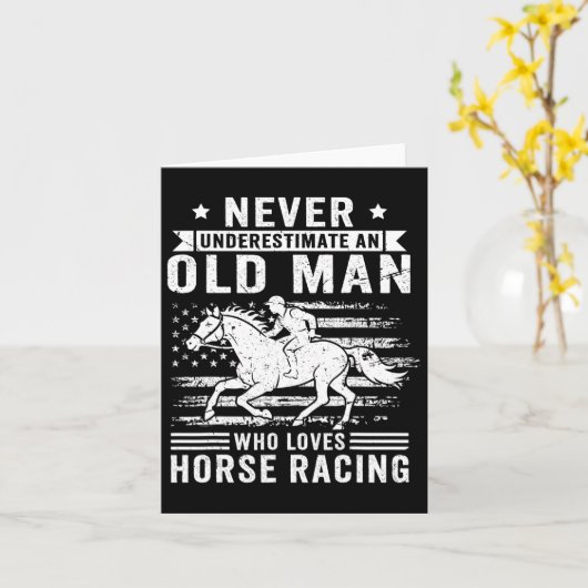 Onderschat nooit een oud Man dat van paardenrak ho Kaart (Gele Bloem)