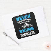 Onderschat nooit een oud man in Utah Vierkante Sticker (Envelop)