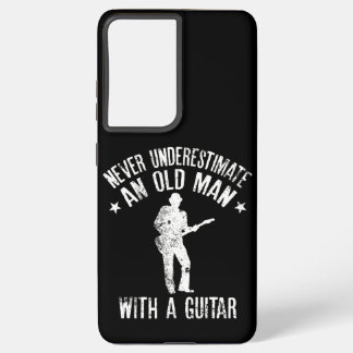 Onderschat nooit een oud man met een gitaar samsung galaxy hoesje