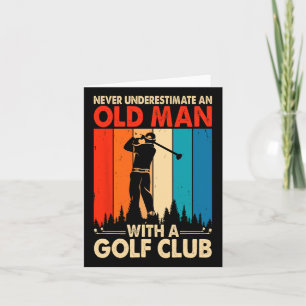 Onderschat nooit een oud Man met een Golfclub Kaart
