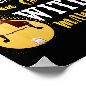 Onderschat nooit een oud Man met een mandolin Poster (Hoek)