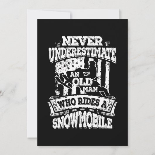 Onderschat nooit een oud Man met een neusmobiele Kaart (Voorkant)